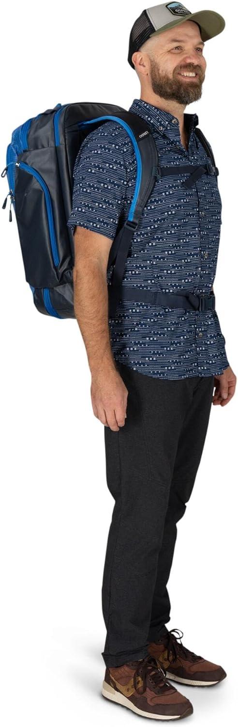 imageOsprey Transporter 44L Travel Pack Raven BlackBlue FlameNocturnal Blue