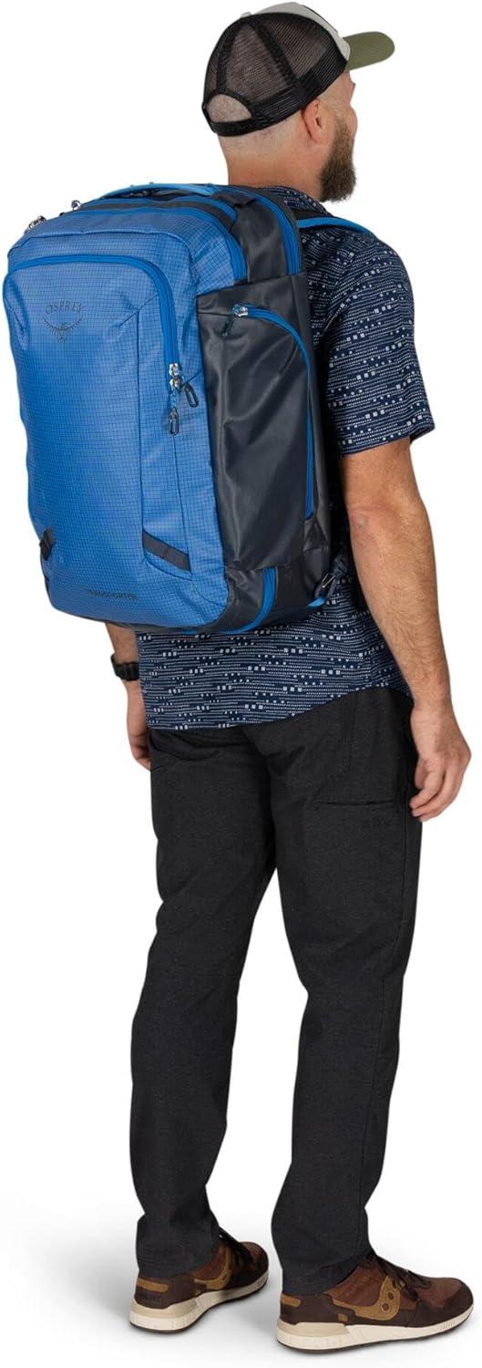 imageOsprey Transporter 44L Travel Pack Raven BlackBlue FlameNocturnal Blue