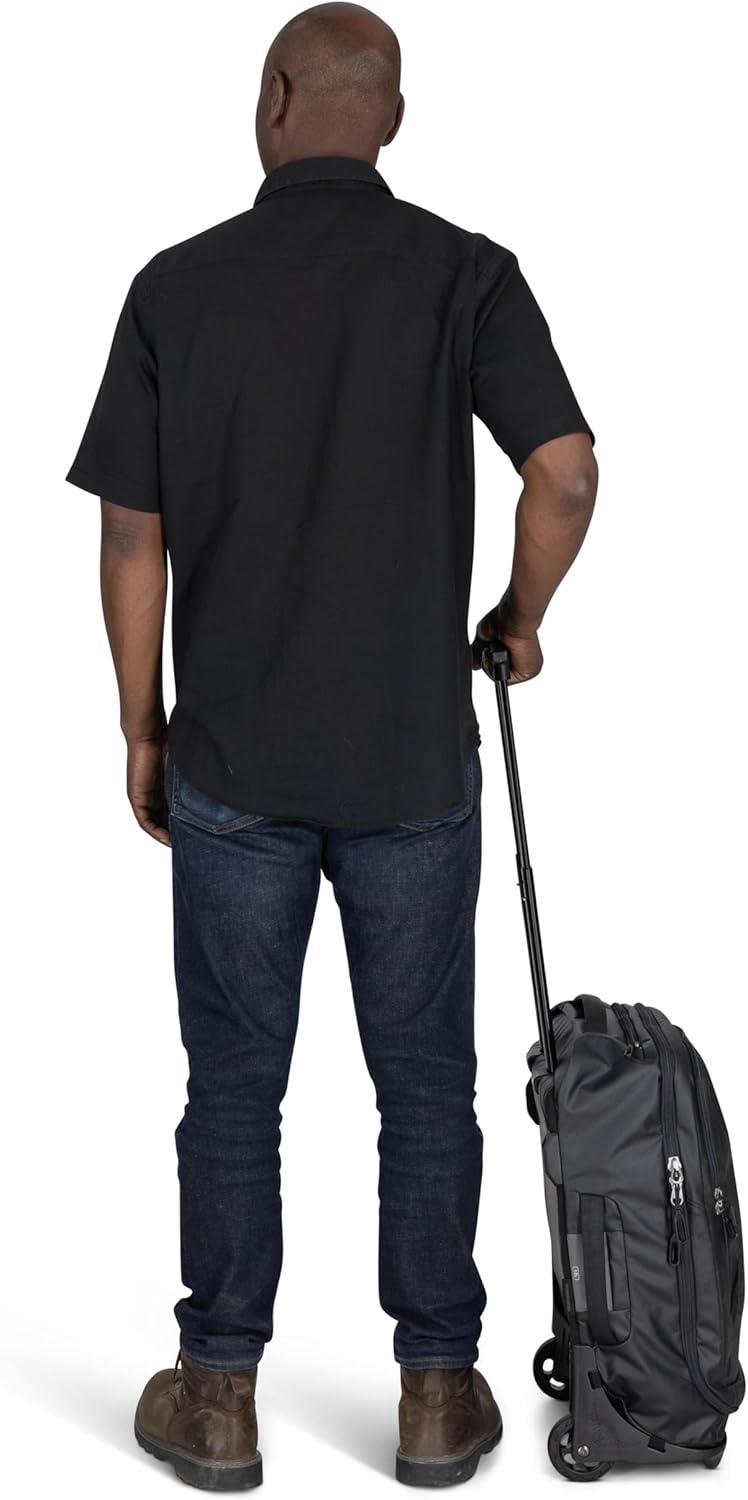 imageOsprey Transporter Wheeled CarryOn Blue FlameNocturnal BlueRaven Black