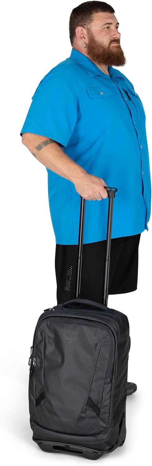 imageOsprey Transporter Wheeled CarryOn Blue FlameNocturnal BlueRaven Black