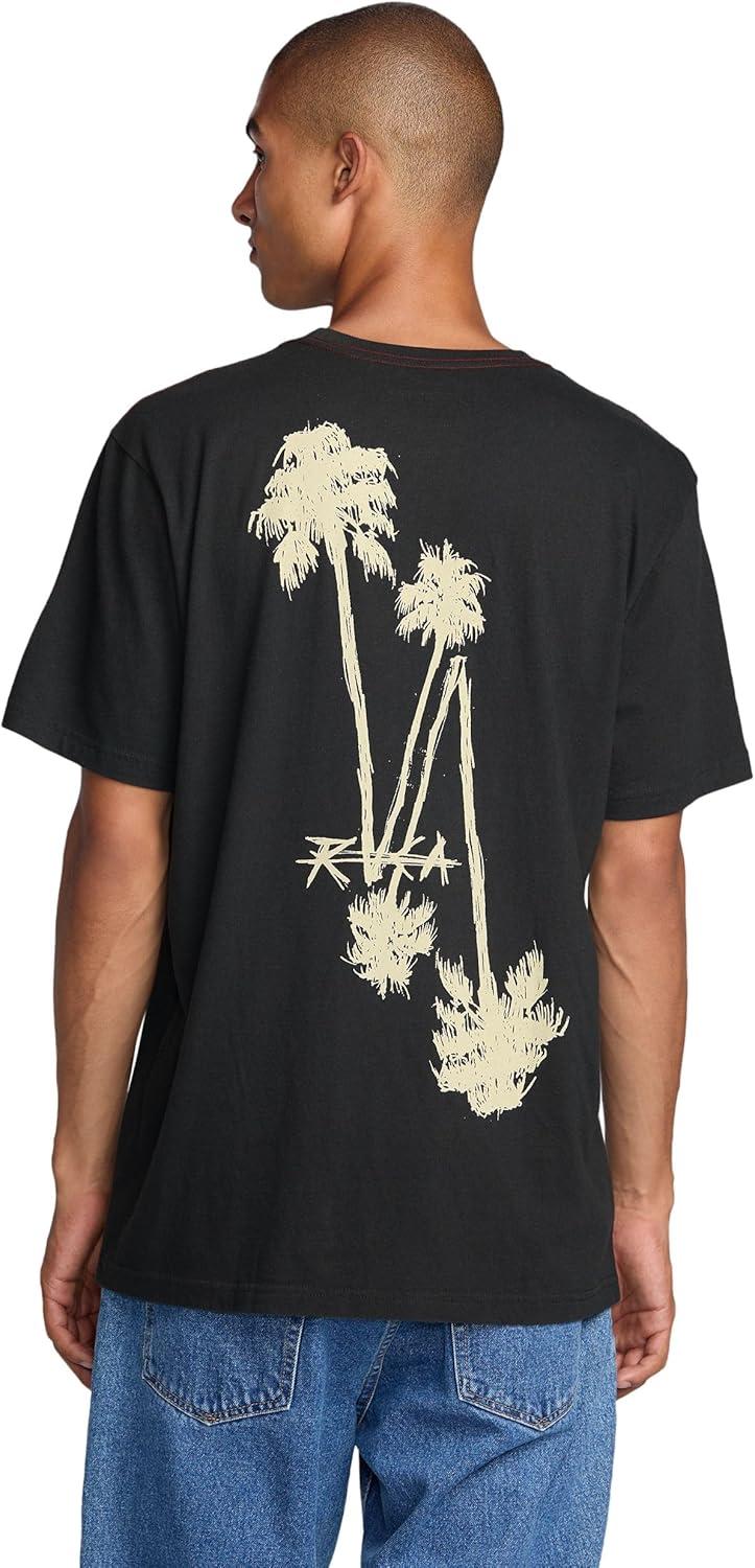 imageRVCA Mens Balance Box Short Sleeve TeeCrossed Palms Pirate Black