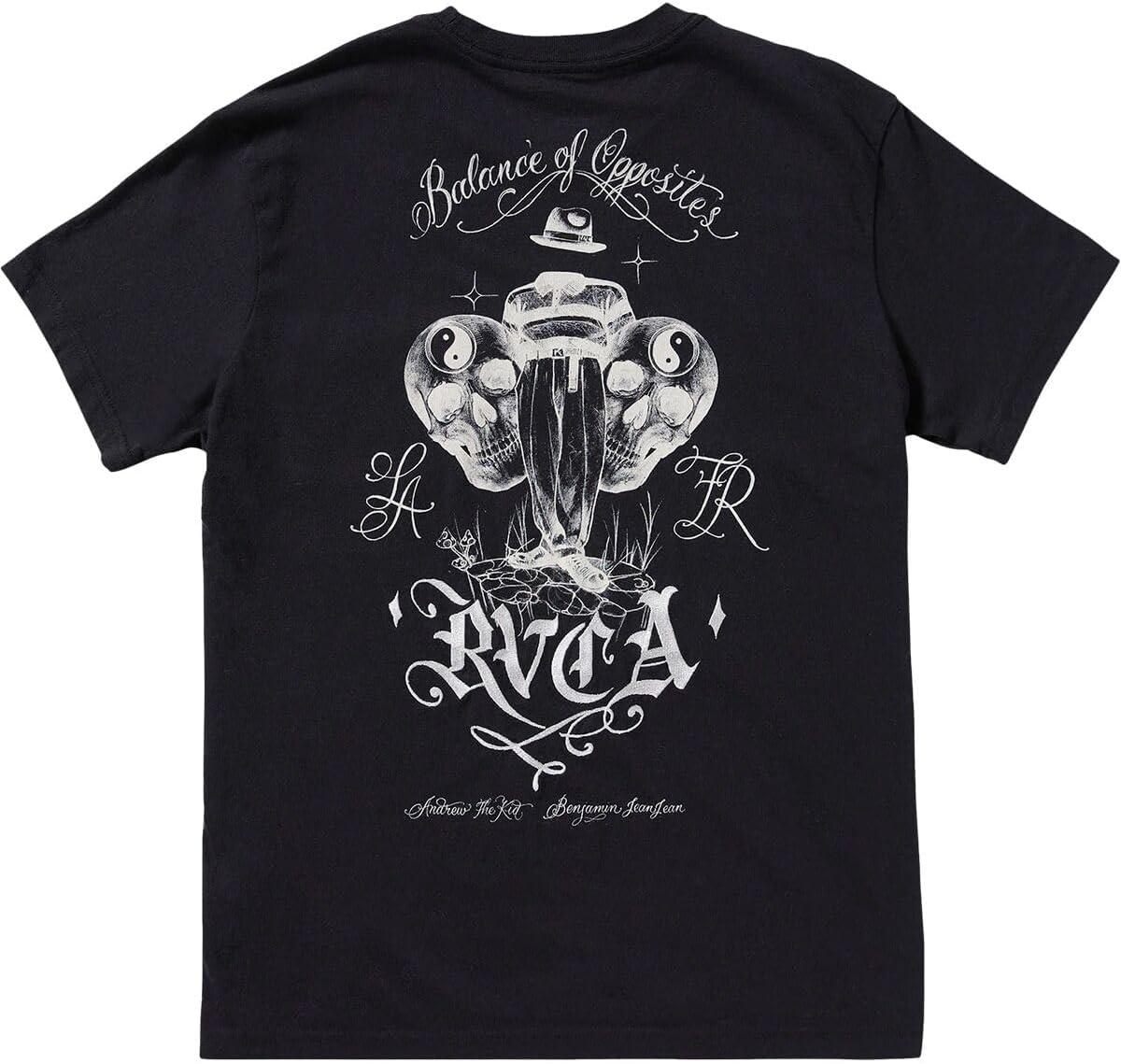 imageRVCA Mens Balance Box Short Sleeve TeeInvisible Man Pocket Black