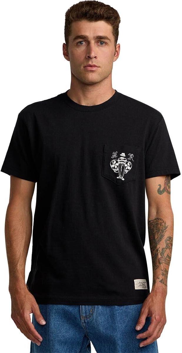 imageRVCA Mens Balance Box Short Sleeve TeeInvisible Man Pocket Black
