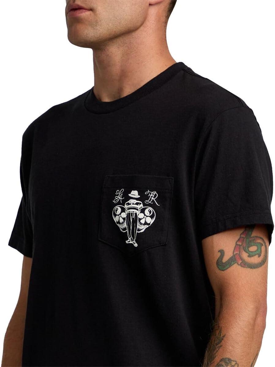 imageRVCA Mens Balance Box Short Sleeve TeeInvisible Man Pocket Black