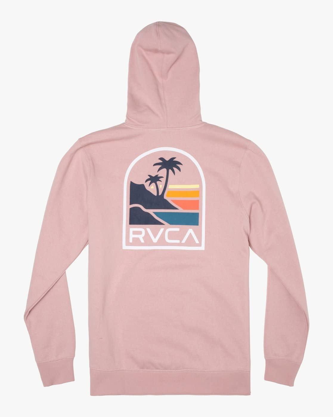 imageRVCA Mens Big Label HoodiePale Mauve Vista