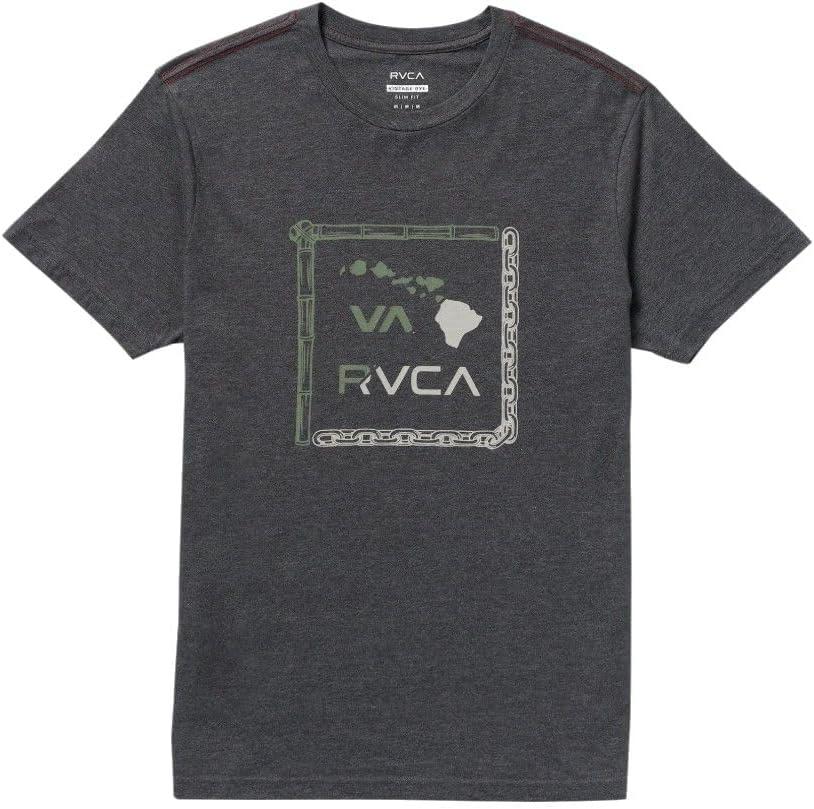 imageRVCA Mens Premium Red Stitch Short Sleeve Graphic Tee ShirtBlack