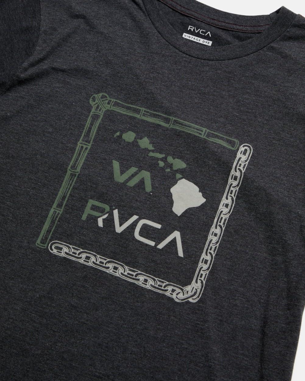 imageRVCA Mens Premium Red Stitch Short Sleeve Graphic Tee ShirtBlack