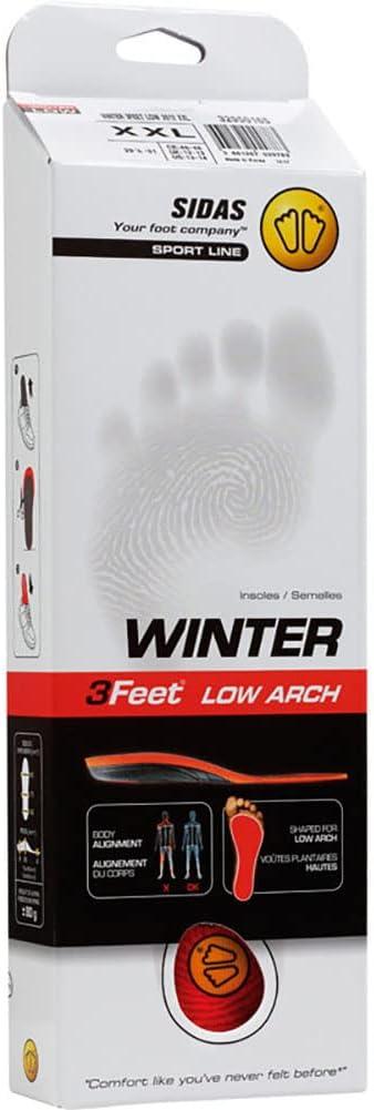 imageSidas Unisex Winter 3Feet Insulated Cushioned Skiing Insoles with EVA Pad for Arch Support HighArched Feet Medium 3941 OrangeXLarge 4547