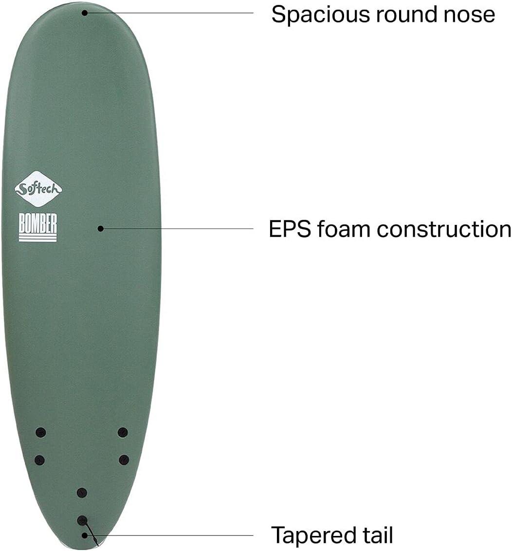 imageSoftech Bomber Surfboard Smoke GreenWhite 6ft 4in