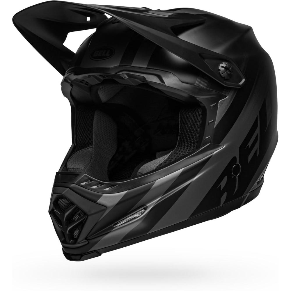 imageBELL Full9 Fusion MIPS Lightweight Fiberglass Shell Adult Full Face MTB Downhill BMX HelmetMatte BlackGray