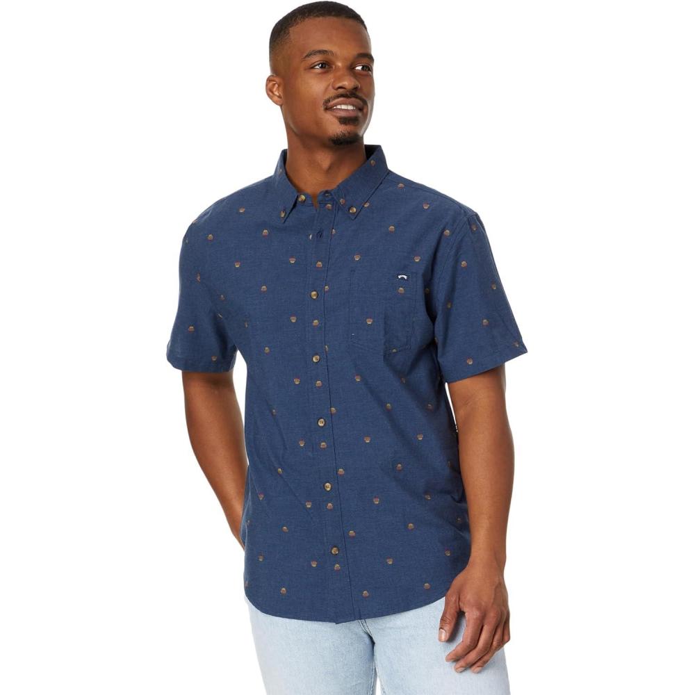 imageBillabong Mens All Day Jacquard Short Sleeve WovenNavy