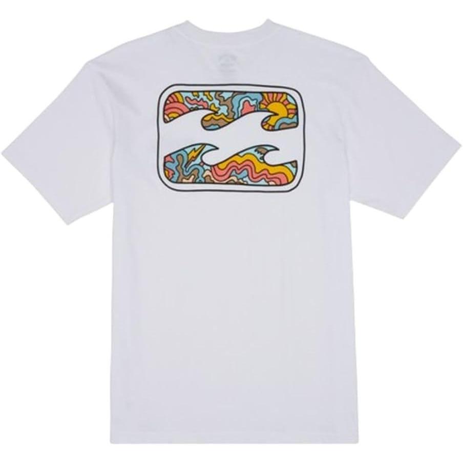 imageBillabong Mens Crayon Wave Short Sleeve Graphic TeeCrayon Wave White