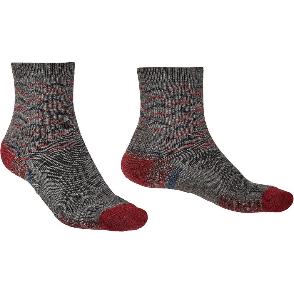 imageBridgedale Mens Lightweight Ankle HeightMerino Endurance SocksBrownDark Red