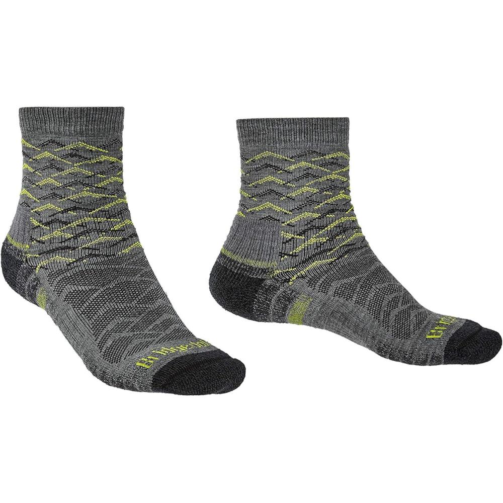 imageBridgedale Mens Lightweight Ankle HeightMerino Endurance SocksGreyLime