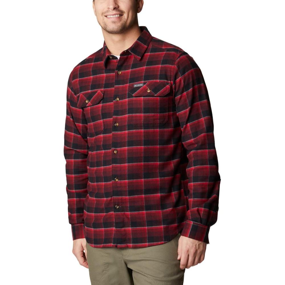imageColumbia Mens Flare Gun Stretch FlannelRed Jasper Shadow Plaid