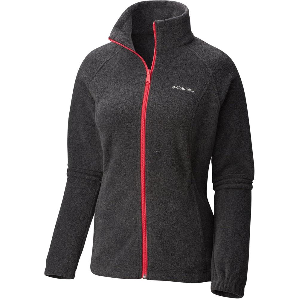imageColumbia Womens Benton Springs Full ZipCharcoal HeatherPunch Pink