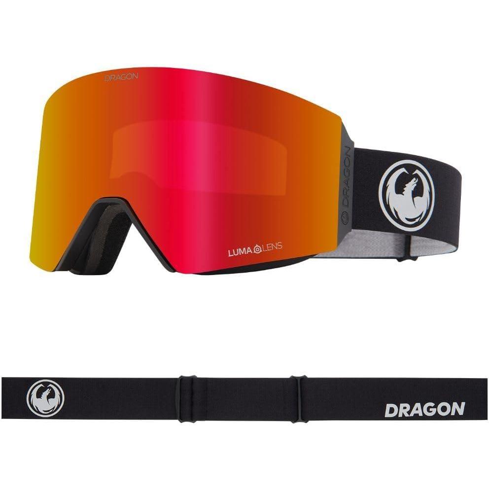 imageDragon RVX MAG OTG Unisex Snow Goggles  Nouveau BlackLL Red Ionized ampamp LL Light Rose
