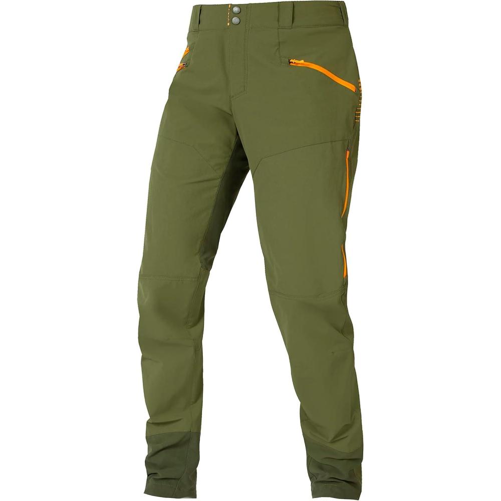 imageEndura Mens SingleTrack Mountain Cycling Pants ClickFast Liner CompatibleOlive Green