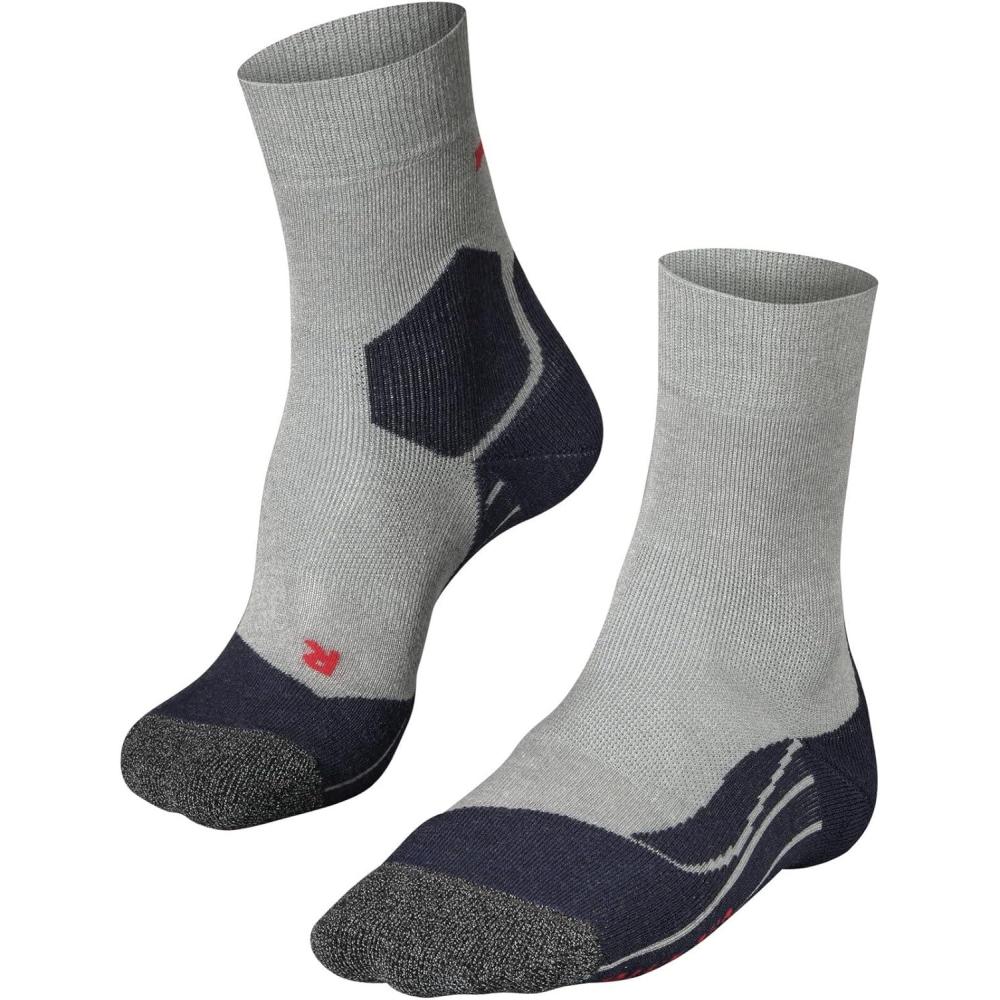 imageFALKE Mens RU3 Comfort Running Socks Thick Cushion Anatomic 1 PairGrey Lightgrey 3406