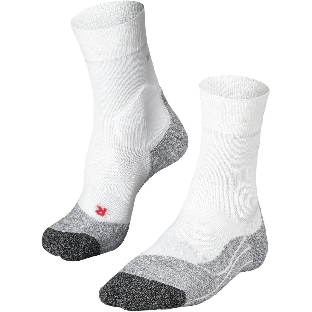 imageFALKE Mens RU3 Comfort Running Socks Thick Cushion Anatomic 1 PairWhite Whitemix 2020
