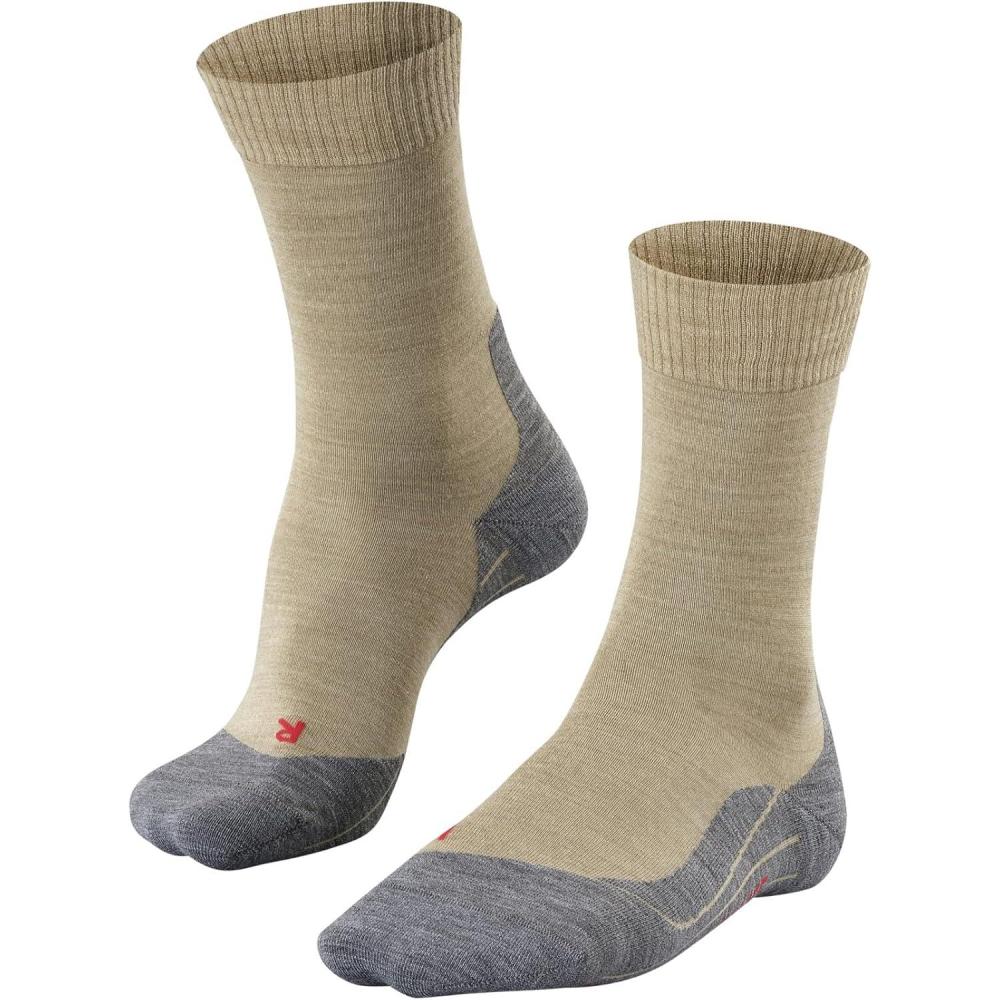 imageFALKE Womens TK5 Wander Hiking Socks 1 PairBeige Nature Melange 4100