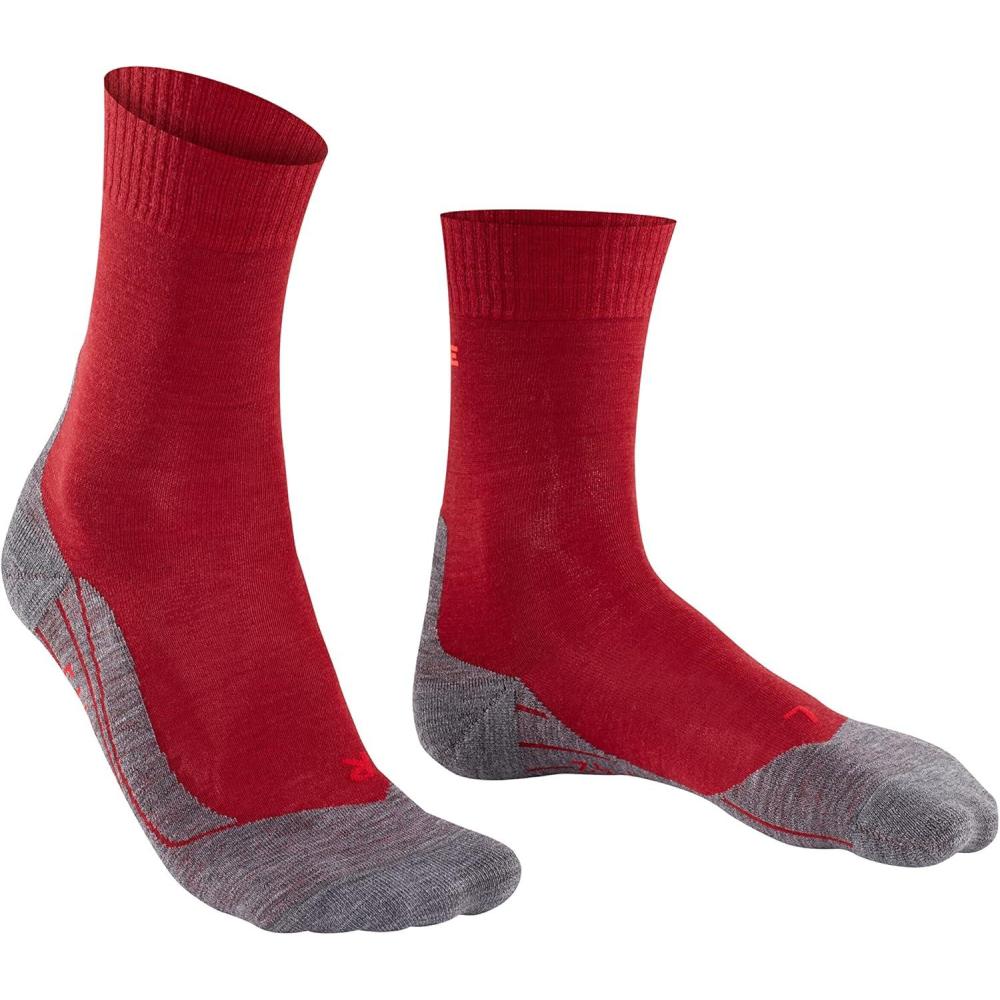 imageFALKE Womens TK5 Wander Hiking Socks 1 PairRed Ruby 8830