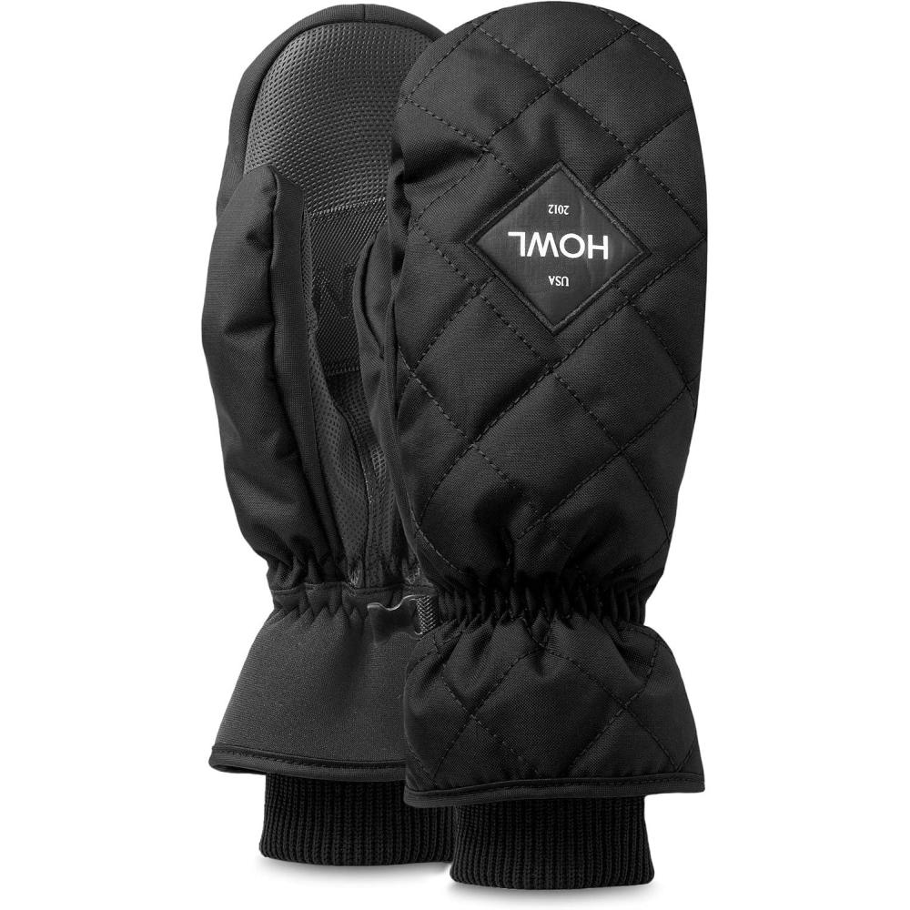 imageHOWL Jed Mitt  Snowboarding Gloves  Rugged Poly Oxford Shell  Shark PU Palm  Waterproof ampamp Durable Snowboard MittensBlack
