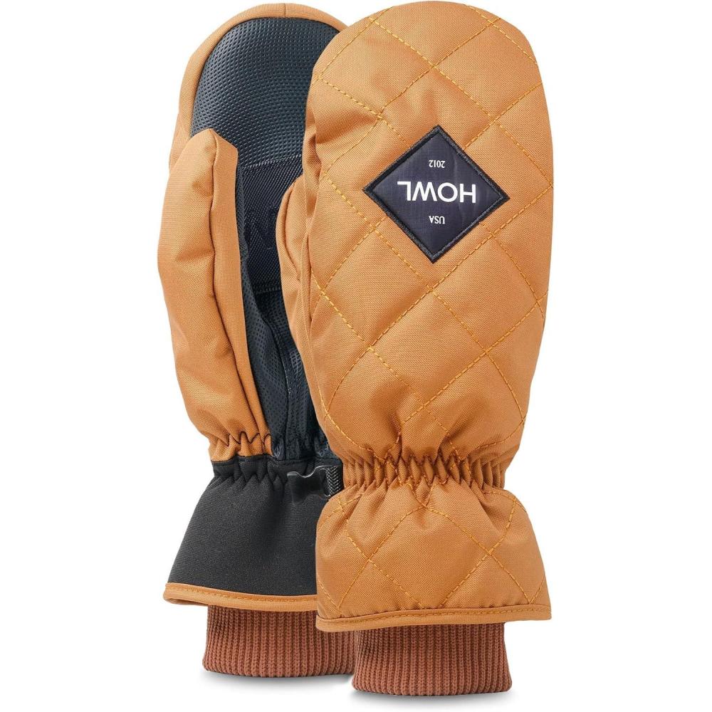 imageHOWL Jed Mitt  Snowboarding Gloves  Rugged Poly Oxford Shell  Shark PU Palm  Waterproof ampamp Durable Snowboard MittensCaramel