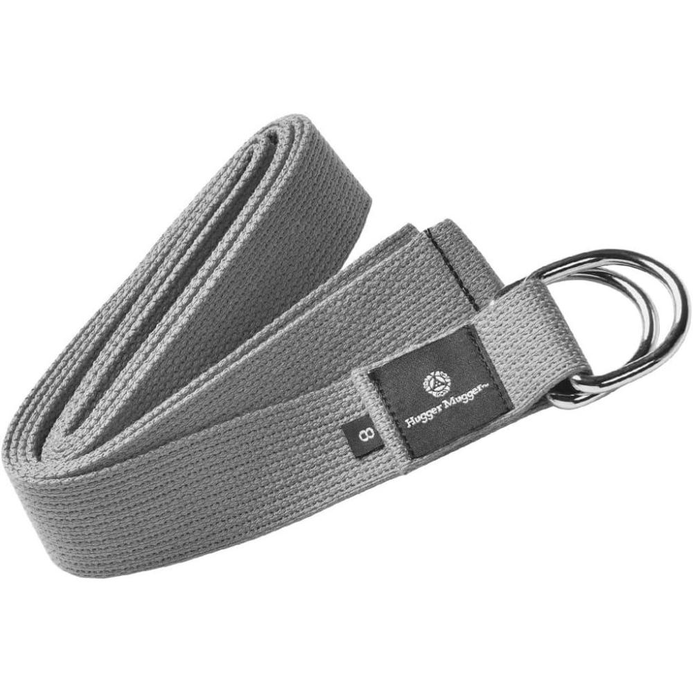 imageHugger Mugger DRing Cotton Yoga Strap  Super Strong Cotton Metal DRing Buckle Multiple Lengths AvailableGrey