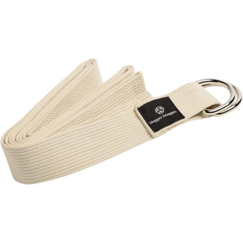 imageHugger Mugger DRing Cotton Yoga Strap  Super Strong Cotton Metal DRing Buckle Multiple Lengths AvailableNatural
