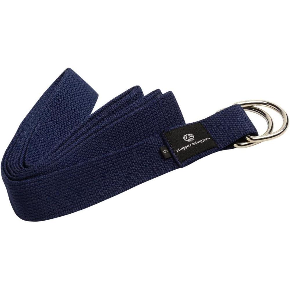imageHugger Mugger DRing Cotton Yoga Strap  Super Strong Cotton Metal DRing Buckle Multiple Lengths AvailableNavy