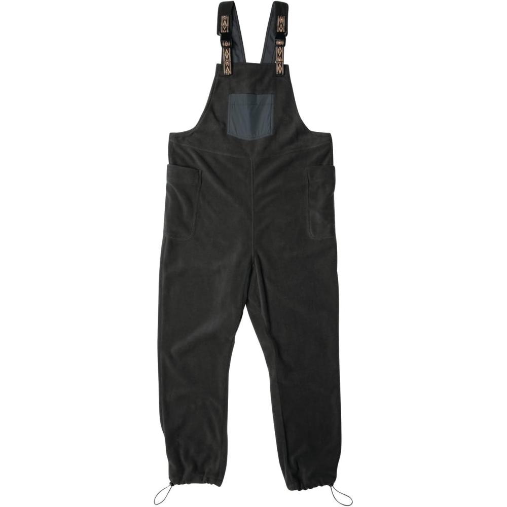 imageKAVU Pocatello Overalls Adjustable Fleece Buckle Up PantsBlack