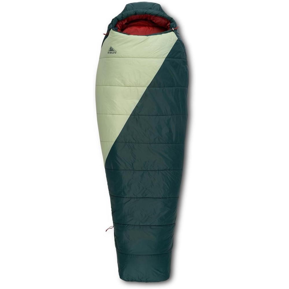 imageKelty Cosmic Synthetic Fill 20 Degree Backpacking Sleeping Bag  Compression Straps Stuff Sack IncludedDark Green