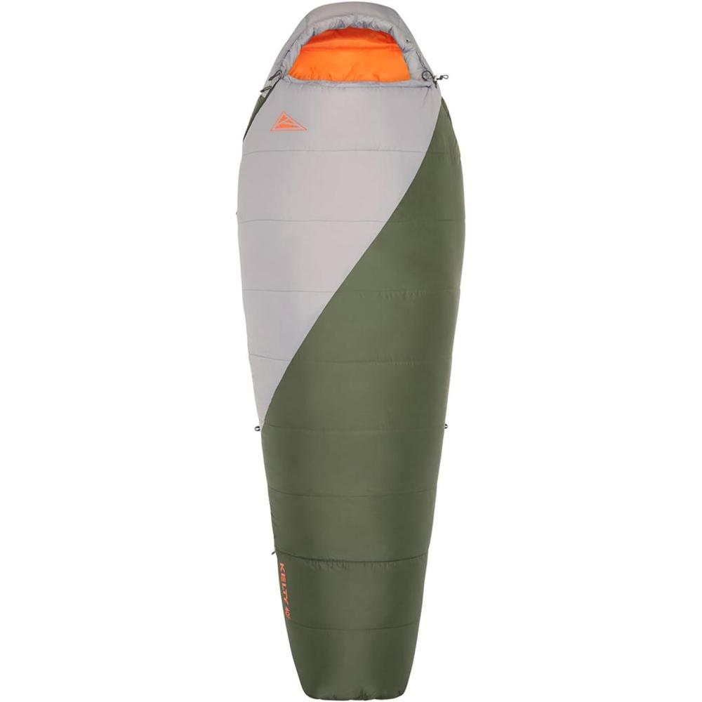imageKelty Cosmic Synthetic Fill 40 Degree Backpacking Sleeping Bag with Compression Straps Compact and Lightweight 2022Green