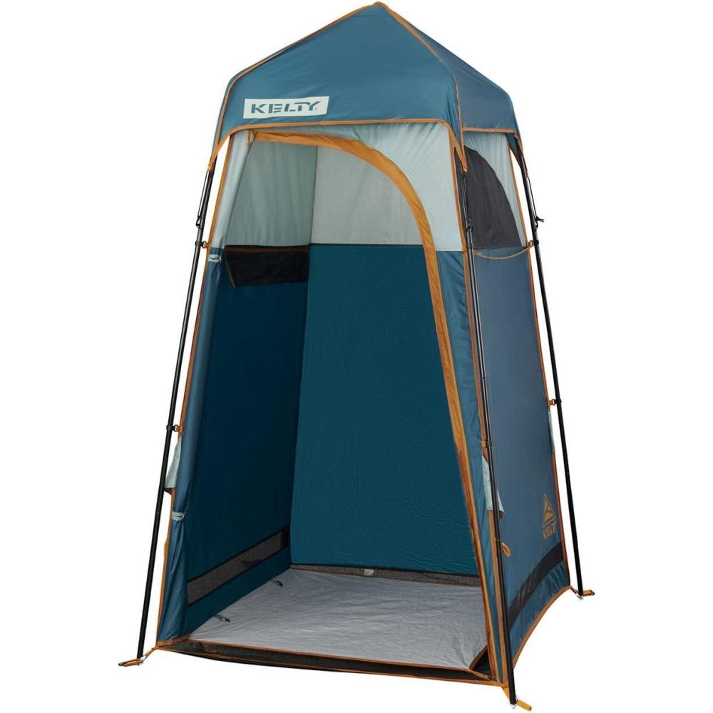 imageKelty Discovery H2GO Privacy Shelter Campsite Shower and Changing Shelter Zippered Entry Steel Pole Frame FreestandingIceberg Green