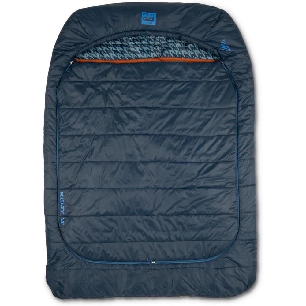 imageKelty TruComfort Doublewide 20 Degree Sleeping Bag  Two Person Synthetic Camping Sleeping Bag for Couples ampamp Family CampingPageant Blue