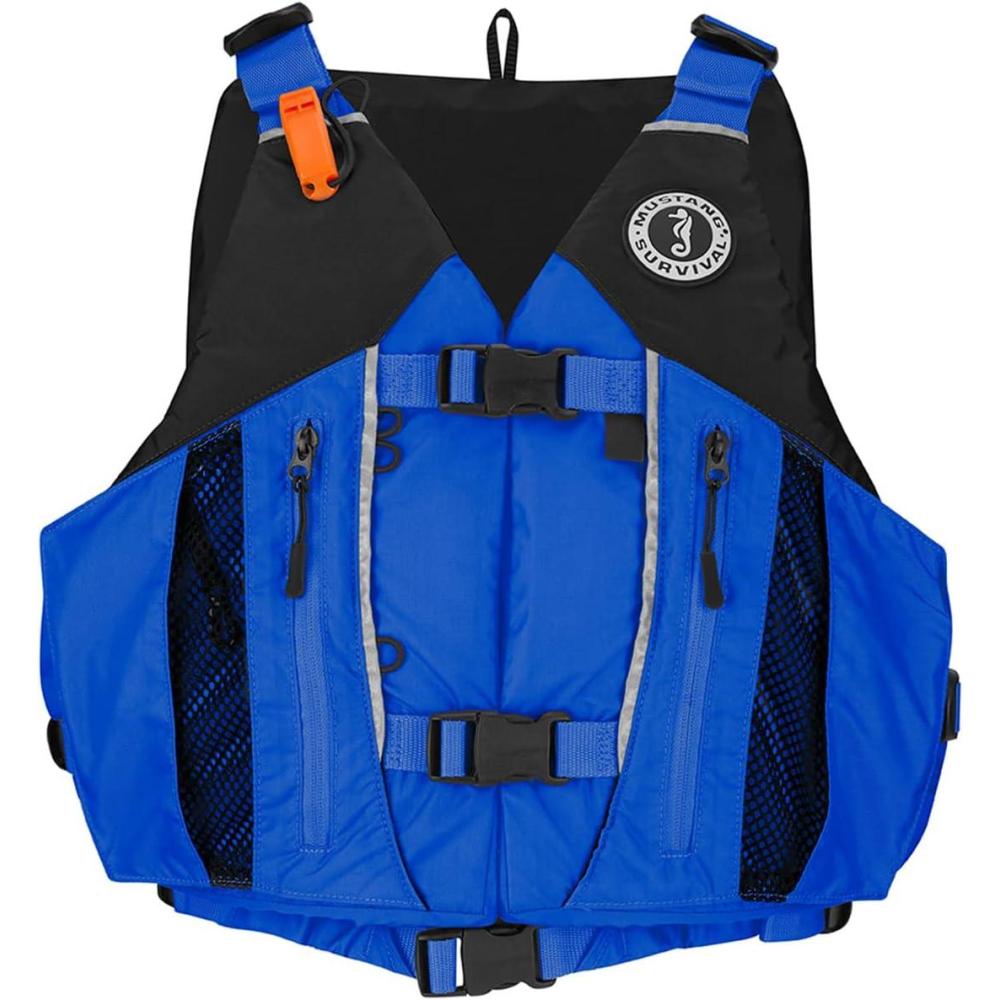 imageMUSTANG SURVIVAL Solaris Foam Vest  BlueBlack MediumLarge