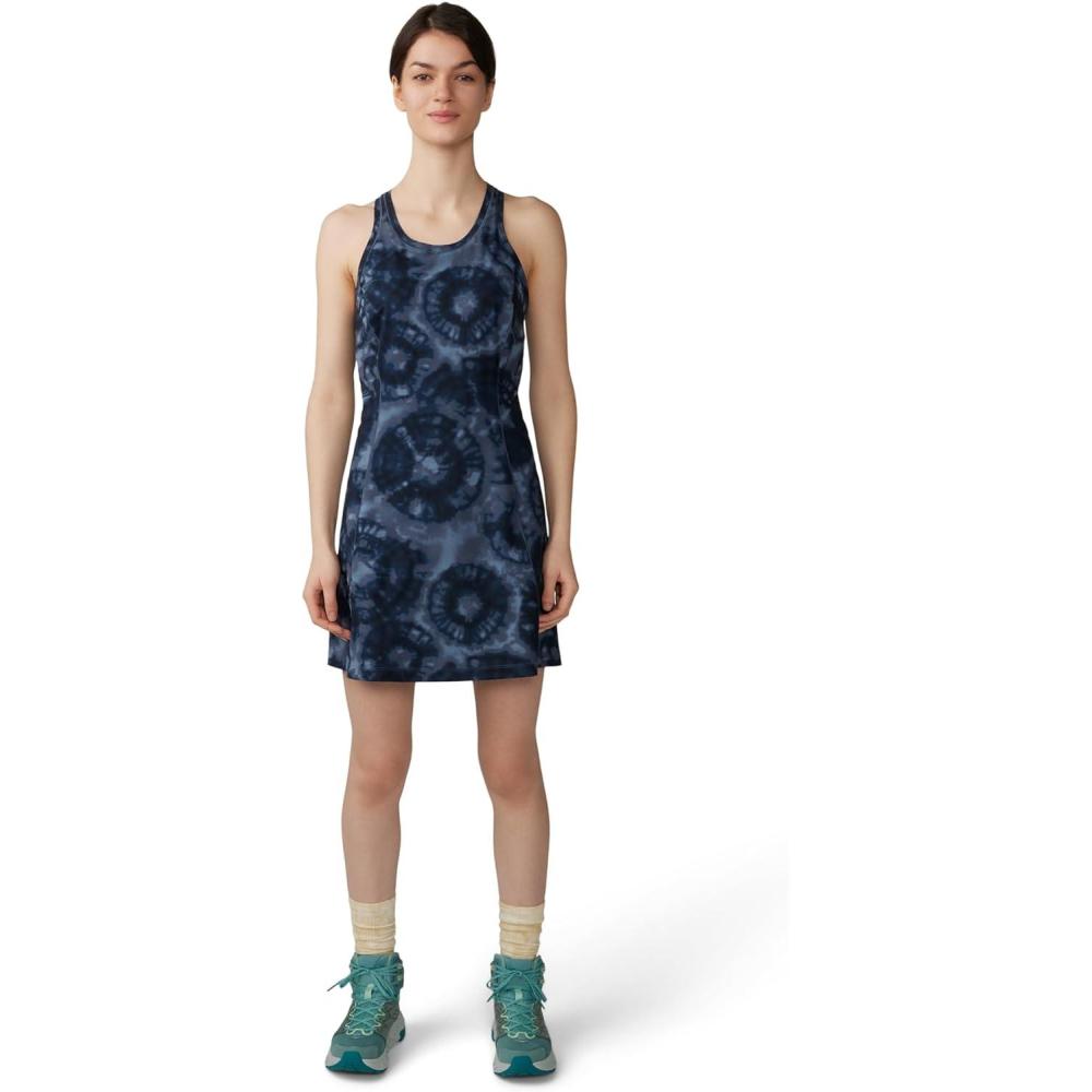 imageMountain Hardwear Womens Mountain Stretch DressBlue Slate Spore Dye Print