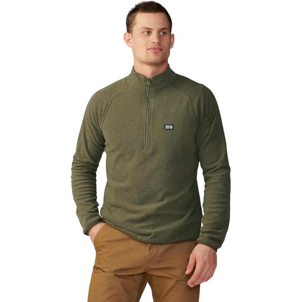imageMountain Hardwear mens Microchill 14 Zip PulloverSurplus Green Heather