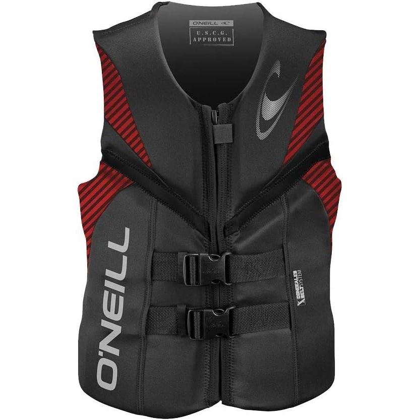 imageONeill Mens Reactor USCG Life VestGraphiteRedBlack