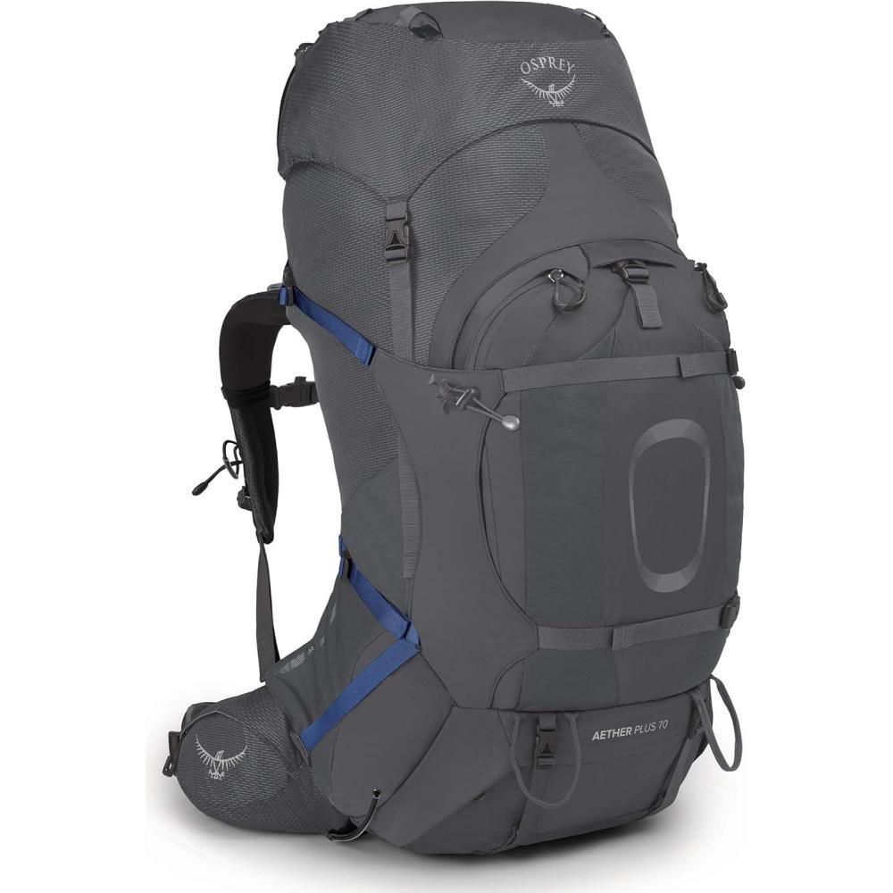 imageOsprey Aether Plus 70L Mens Backpacking Backpack Eclipse Grey SMEclipse Grey
