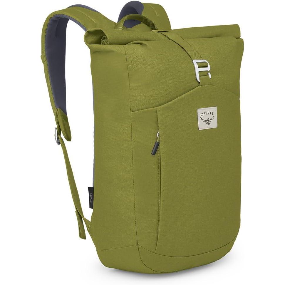 imageOsprey Arcane Roll Top Commuter Backpack BlackMatcha Green Heather