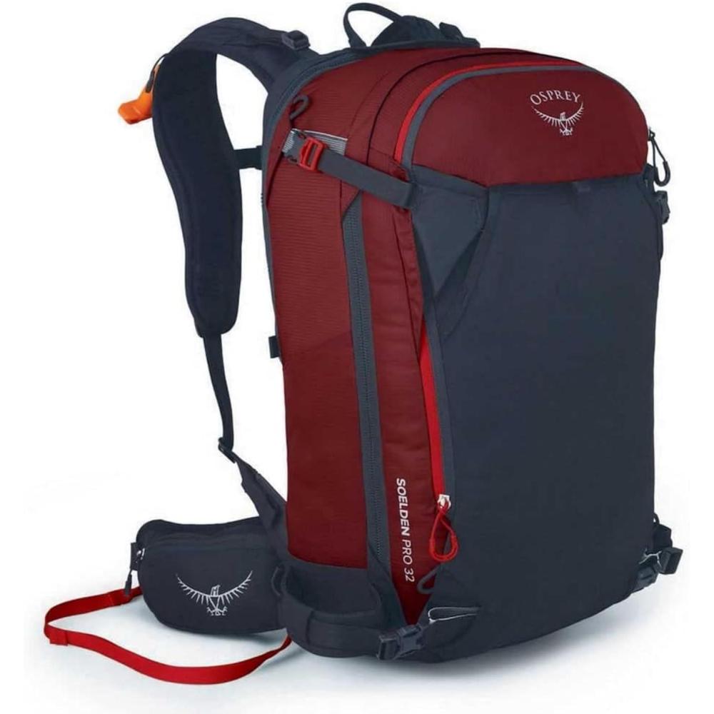 imageOsprey Soelden Pro 32L Mens Ski and Snowboard Backpack with E2 Airbag System Red MountainRed Mountain