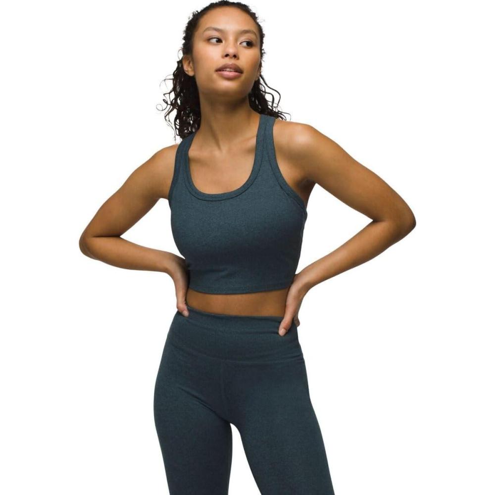 imagePrana Heavana Racerback Bralette Womens Stormy Night Heather M