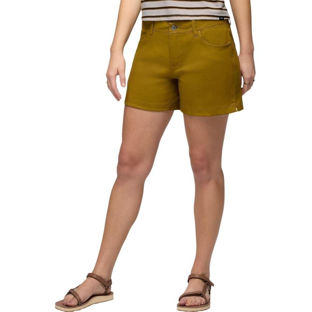 imagePrana Womens Stretch Zion Halle Short Retro Olive 4 Inseam 5