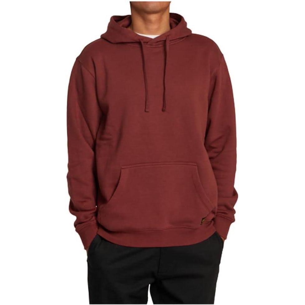 imageRVCA Mens Big Label HoodieAmericana Hoodie 2Red Earth