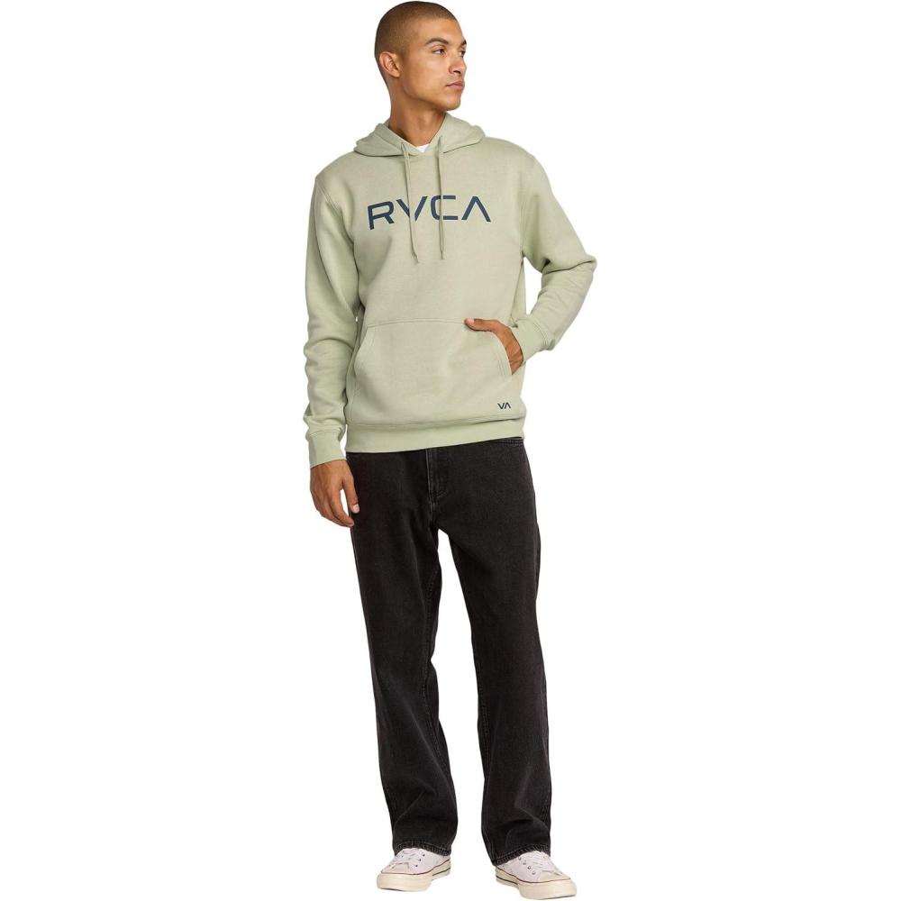 imageRVCA Mens Big Label HoodieBig Rvca Light Olive