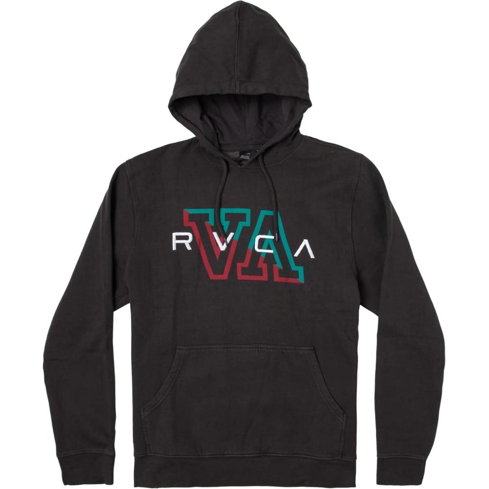 imageRVCA Mens Big Label HoodieHamptonBlack