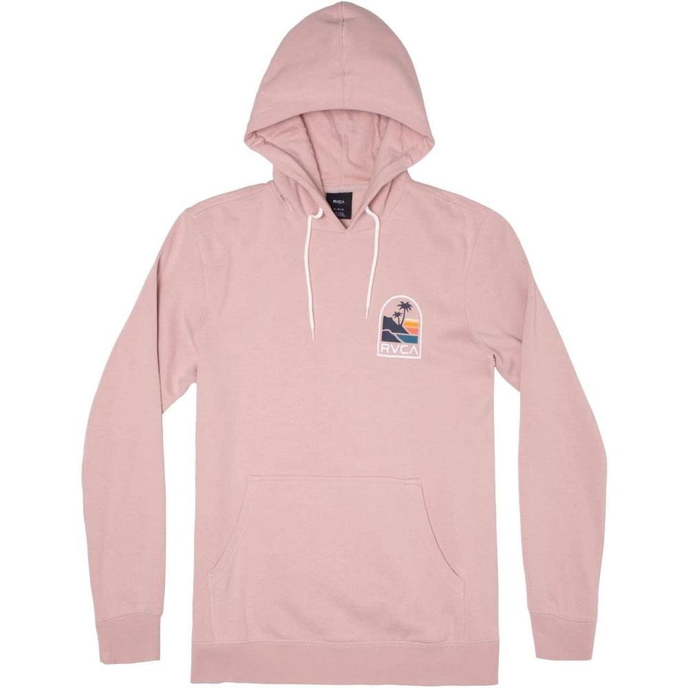 imageRVCA Mens Big Label HoodiePale Mauve Vista