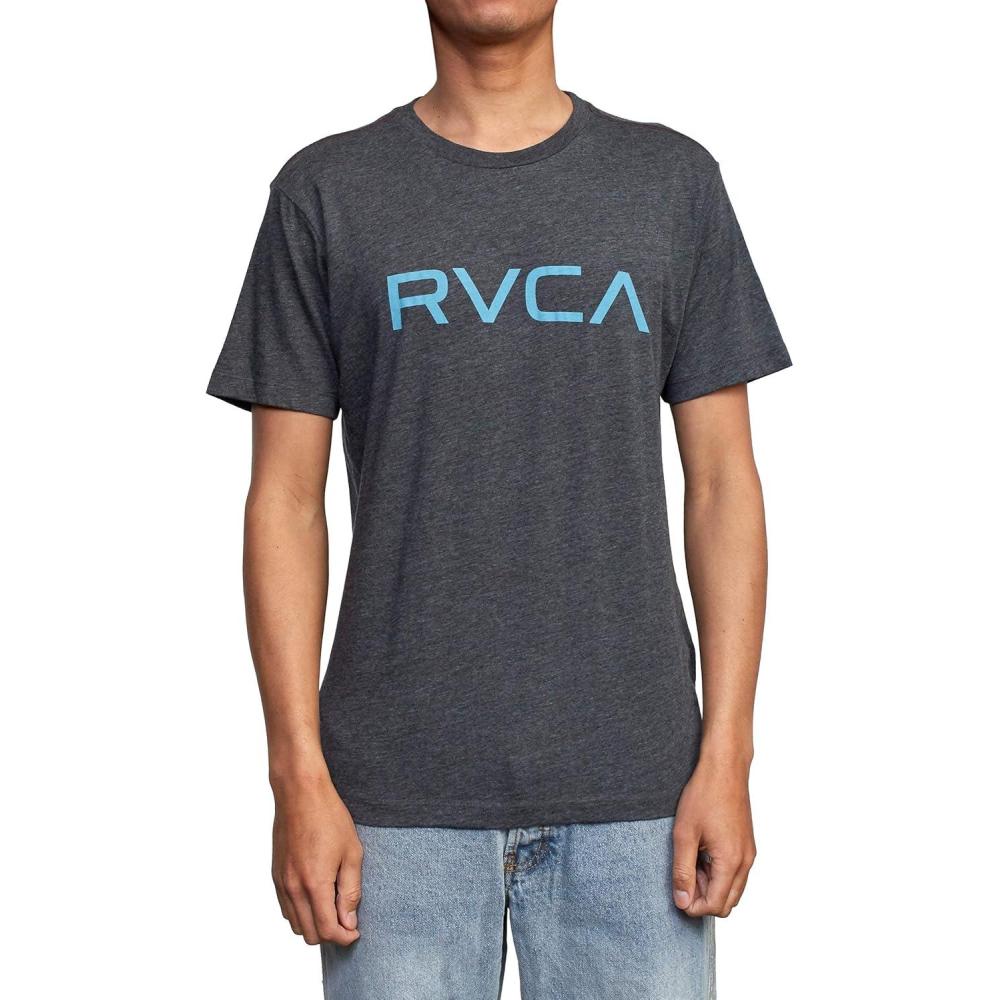 imageRVCA Mens Premium Red Stitch Short Sleeve Graphic Tee ShirtBig Black 2